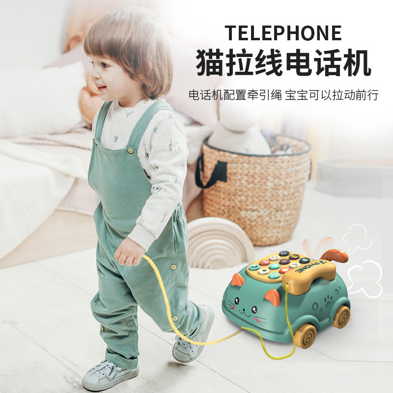 Cat Pull-string Telephone
