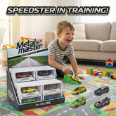 Storage container catapult runway for alloy sports car, folding catapult runway for racing car, children's racing toy folding runway toy car