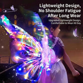 Children's electric butterfly wing back accessory, little girl's back-lit toy angel elf wings, perfect for baby-sitting and birthday gift