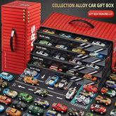 48-piece alloy sports car container, alloy toy car, children's toy car and sports car container, a gift that children absolutely love