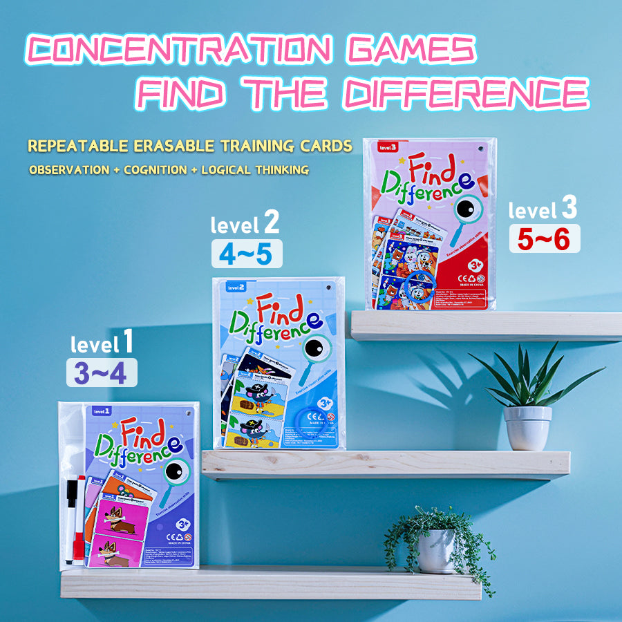 Find cards of different difficulty levels 1-3