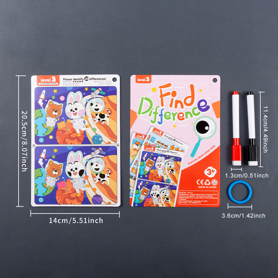Find cards of different difficulty levels 1-3