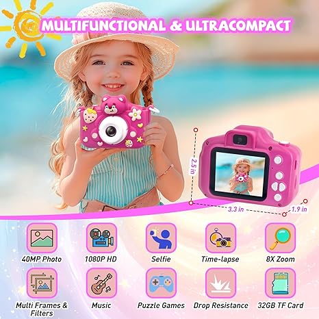 DinoSnap Kids Camera – Cute Cartoon Digital Camera for Children