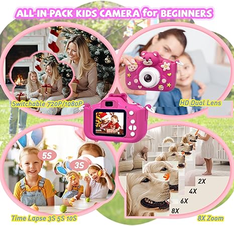 DinoSnap Kids Camera – Cute Cartoon Digital Camera for Children