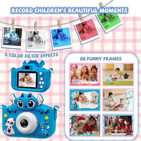 DinoSnap Kids Camera – Cute Cartoon Digital Camera for Children