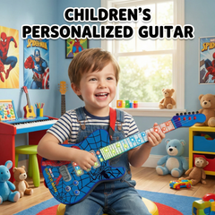 Children's simulated guitar, Spider-Man guitar, children's entry-level guitar instrument, simulated personalized guitar, musical instrument enlightenment