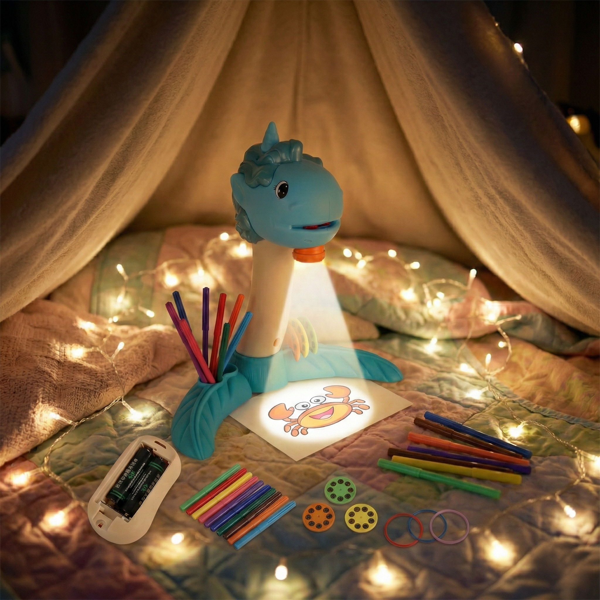 Elven Horse-themed painting projector, a fun and multifunctional projection device for children