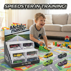 Storage container catapult runway for alloy sports car, folding catapult runway for racing car, children's racing toy folding runway toy car