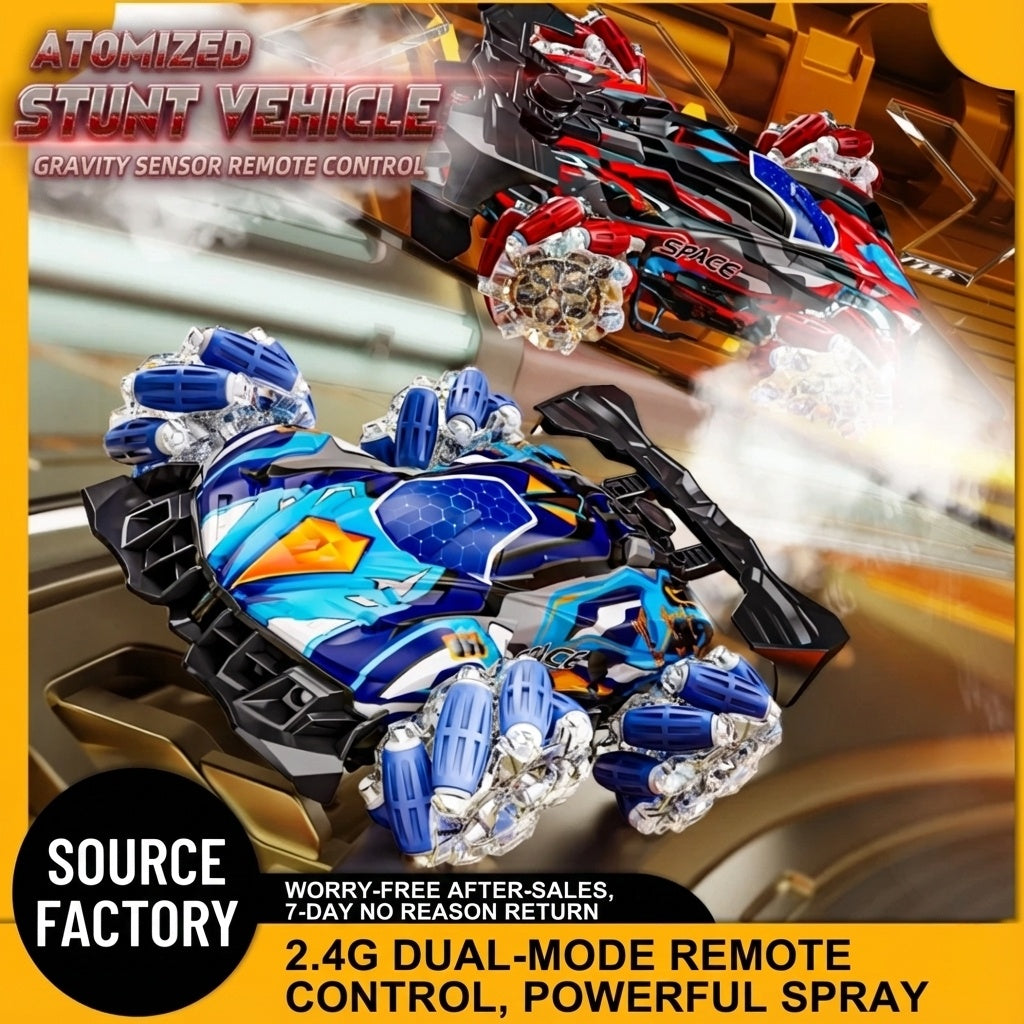 High grade F1 body sense, manual control, induction, racing drift, spray four-wheel drive charging, remote control, children's toy racing, handle watch, dual remote control