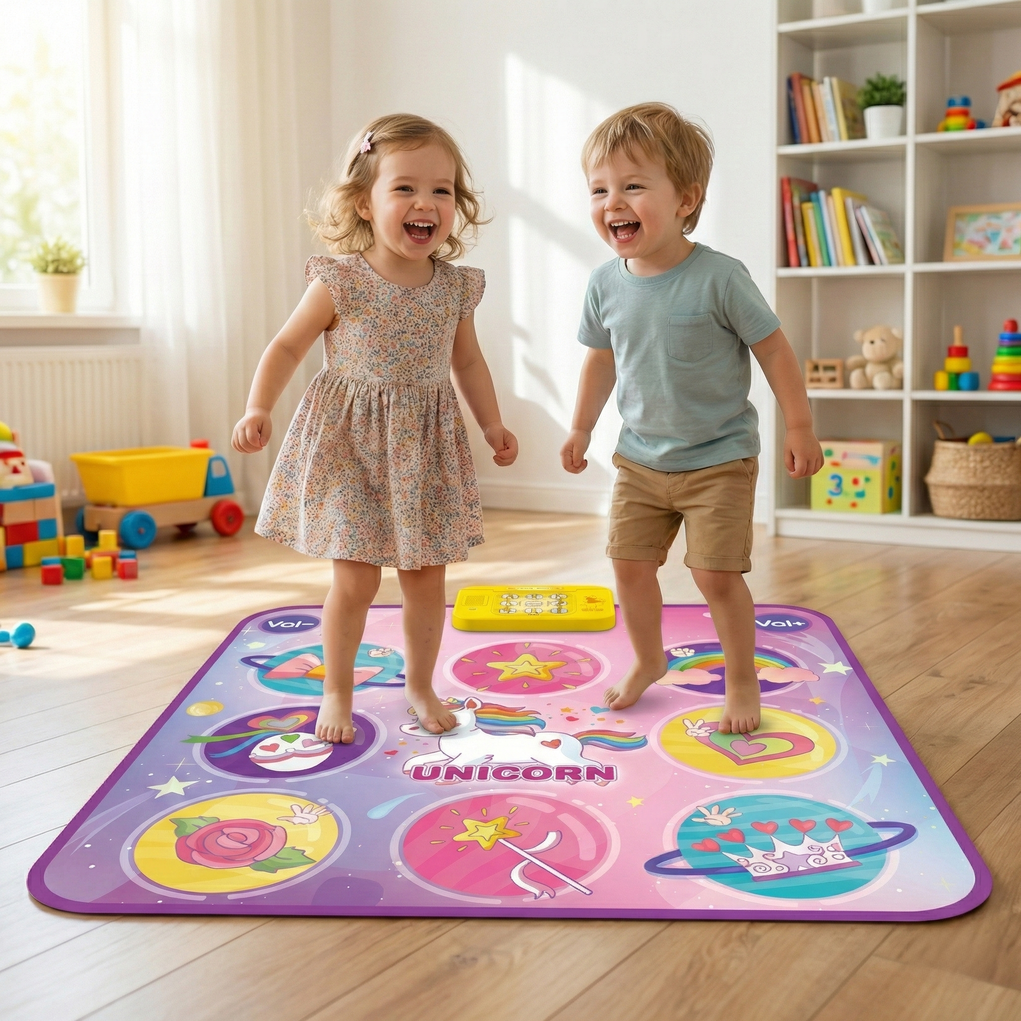 Extra-large multi-function card-inserting electric light and music blanket, dancing blanket, game blanket pad, snow princess blanket pad