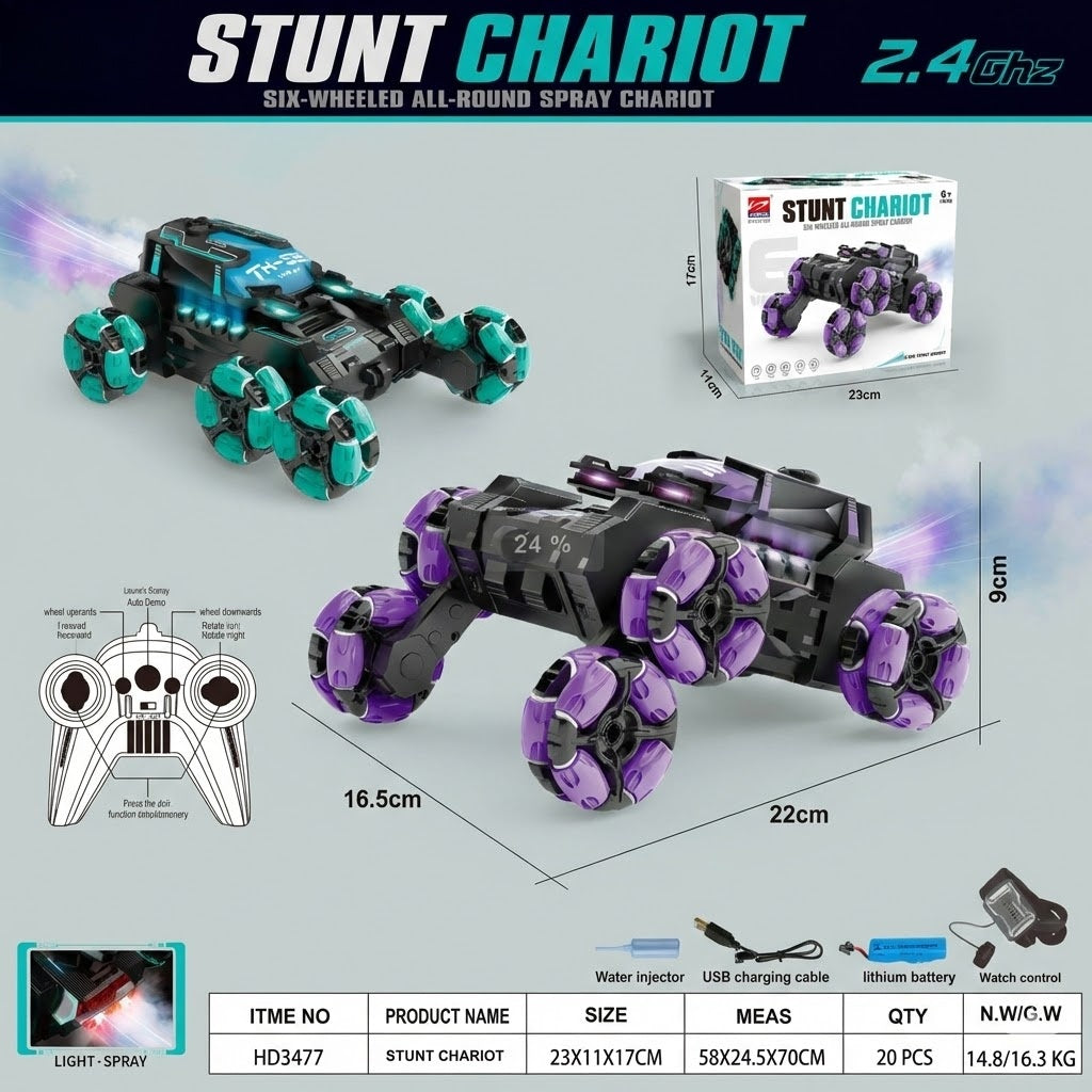 3477 Stunt Tank, Electric Remote Control Racing Car, Remote Control Tank Set, Watch Remote Control Tank