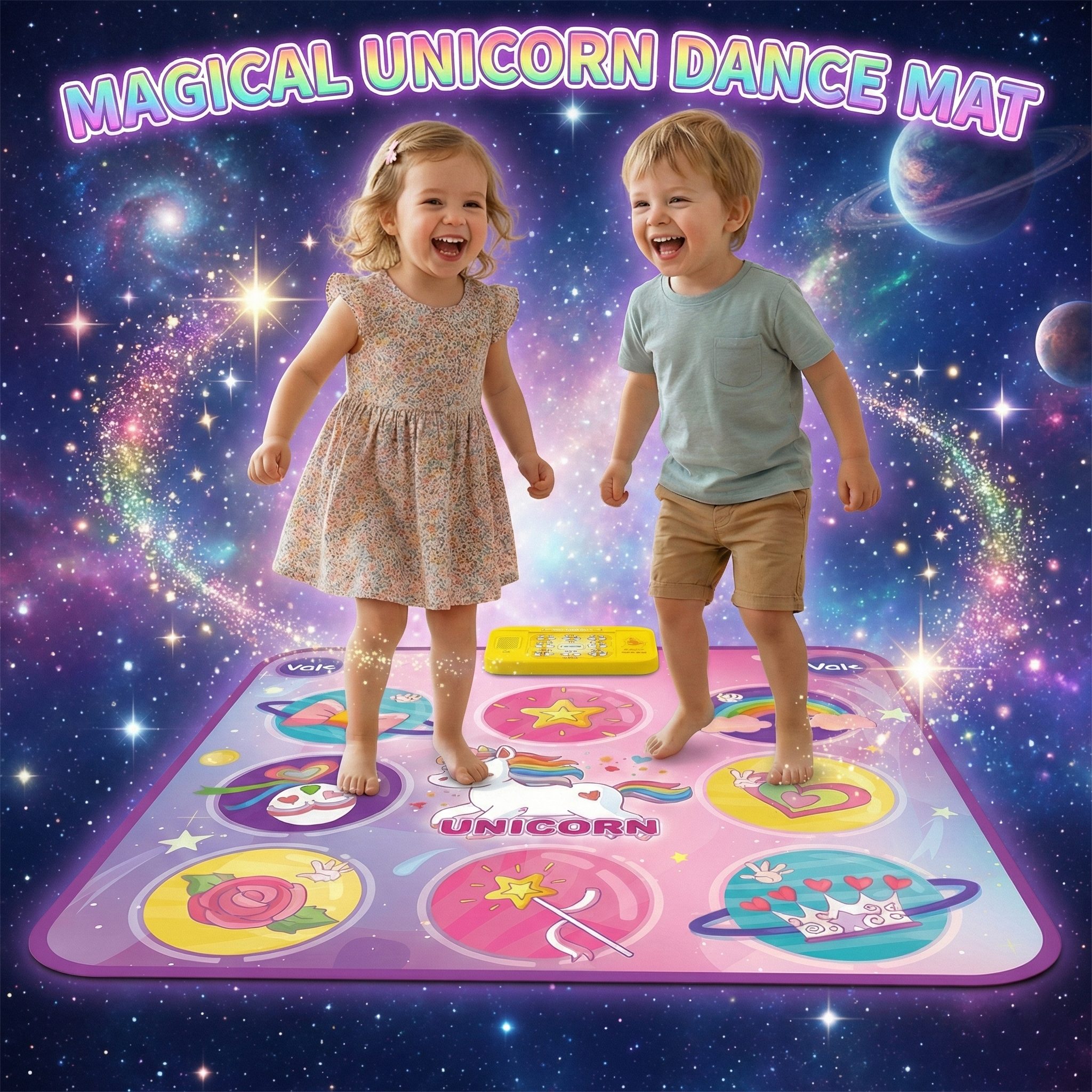 Extra-large multi-function card-inserting electric light and music blanket, dancing blanket, game blanket pad, snow princess blanket pad